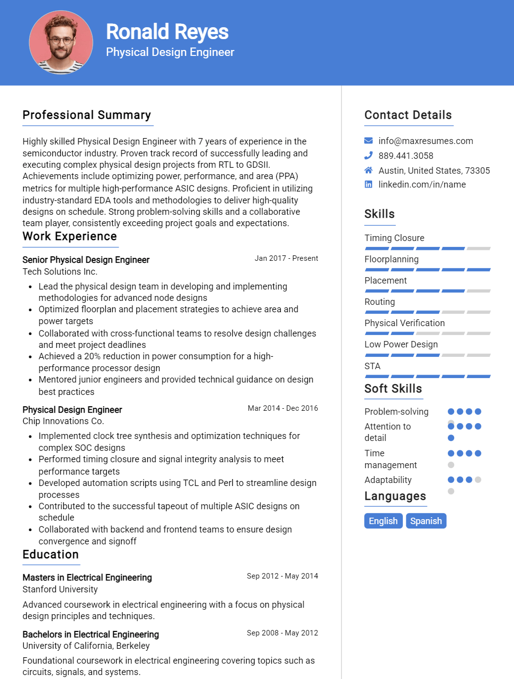 physical-design-engineer-resume-sample