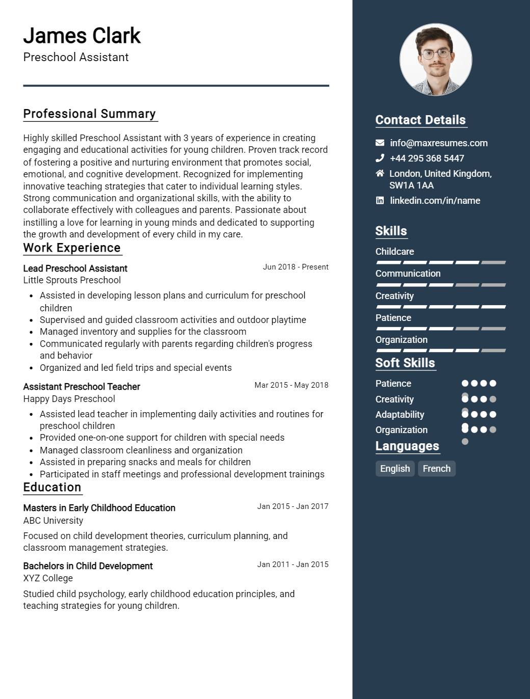 preschool-assistant-resume-sample