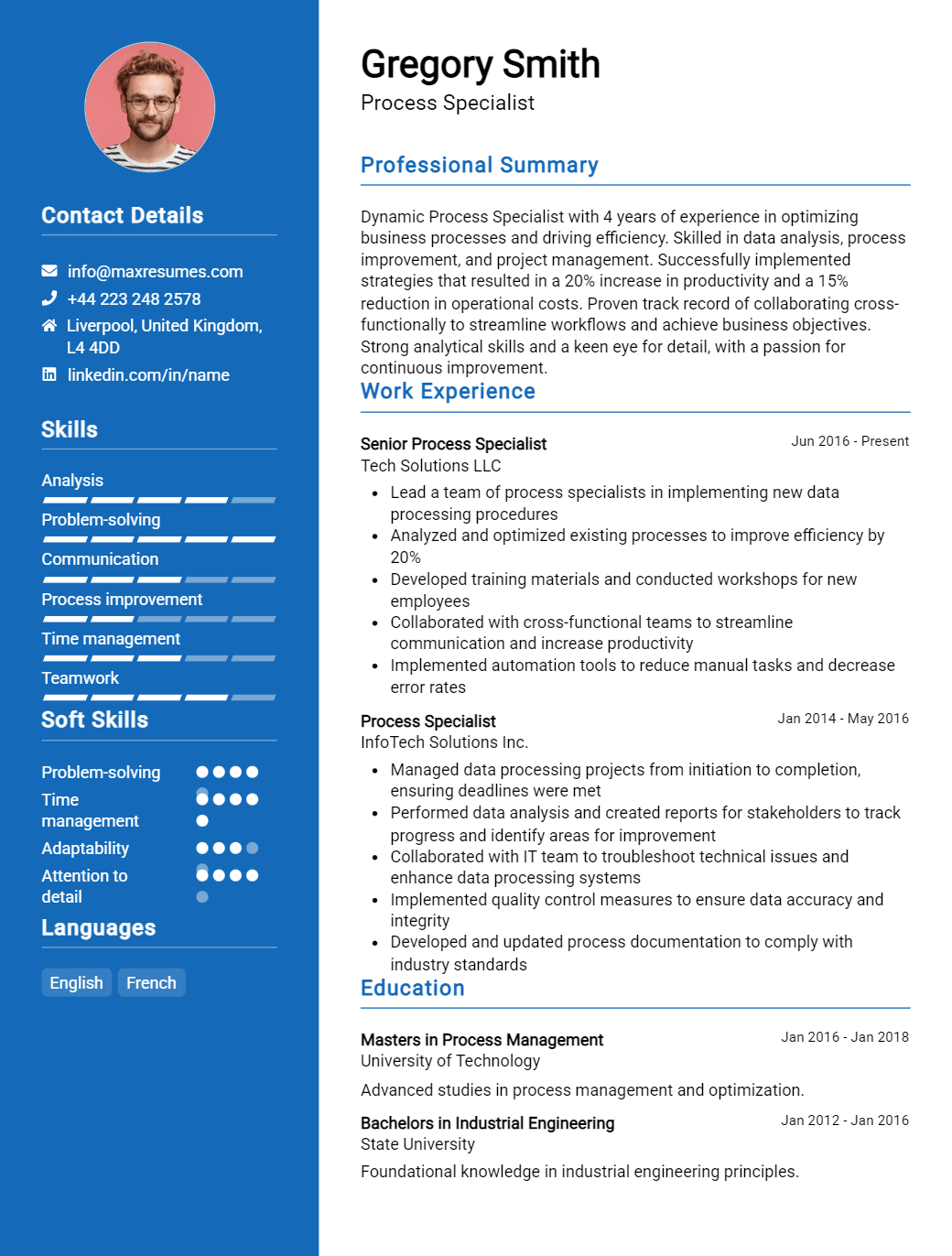 process-specialist-resume-sample