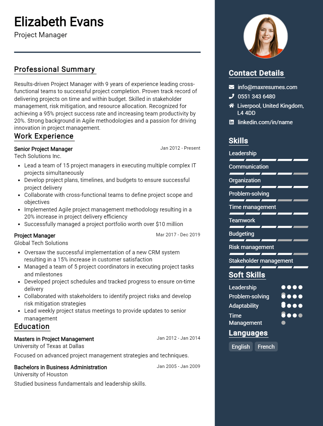 project-manager-resume-sample