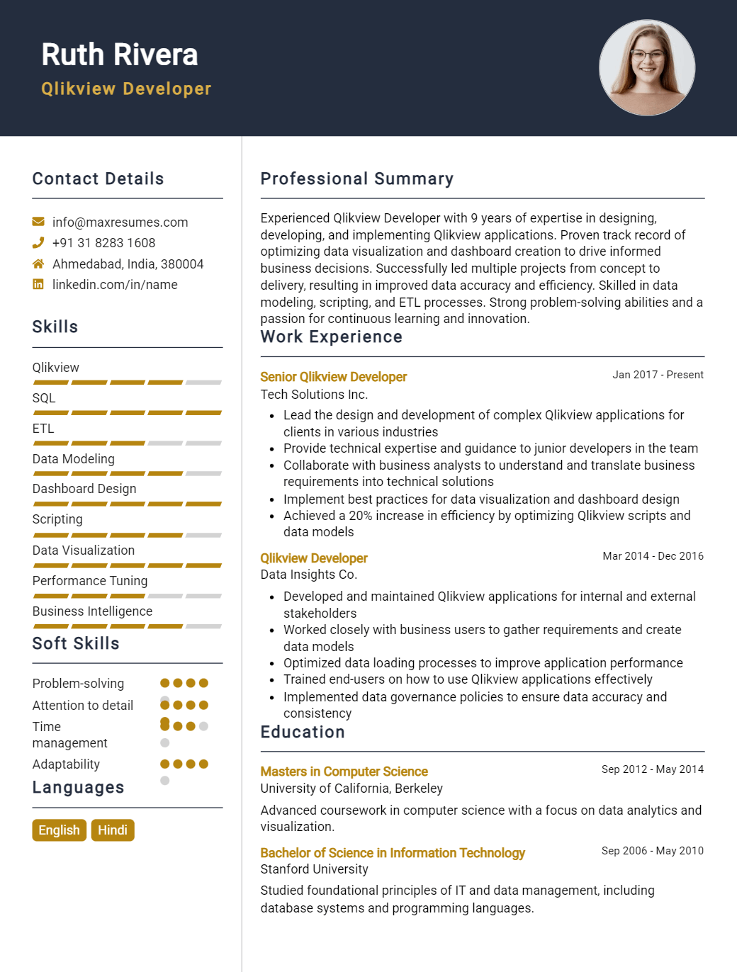qlikview-developer-resume-sample