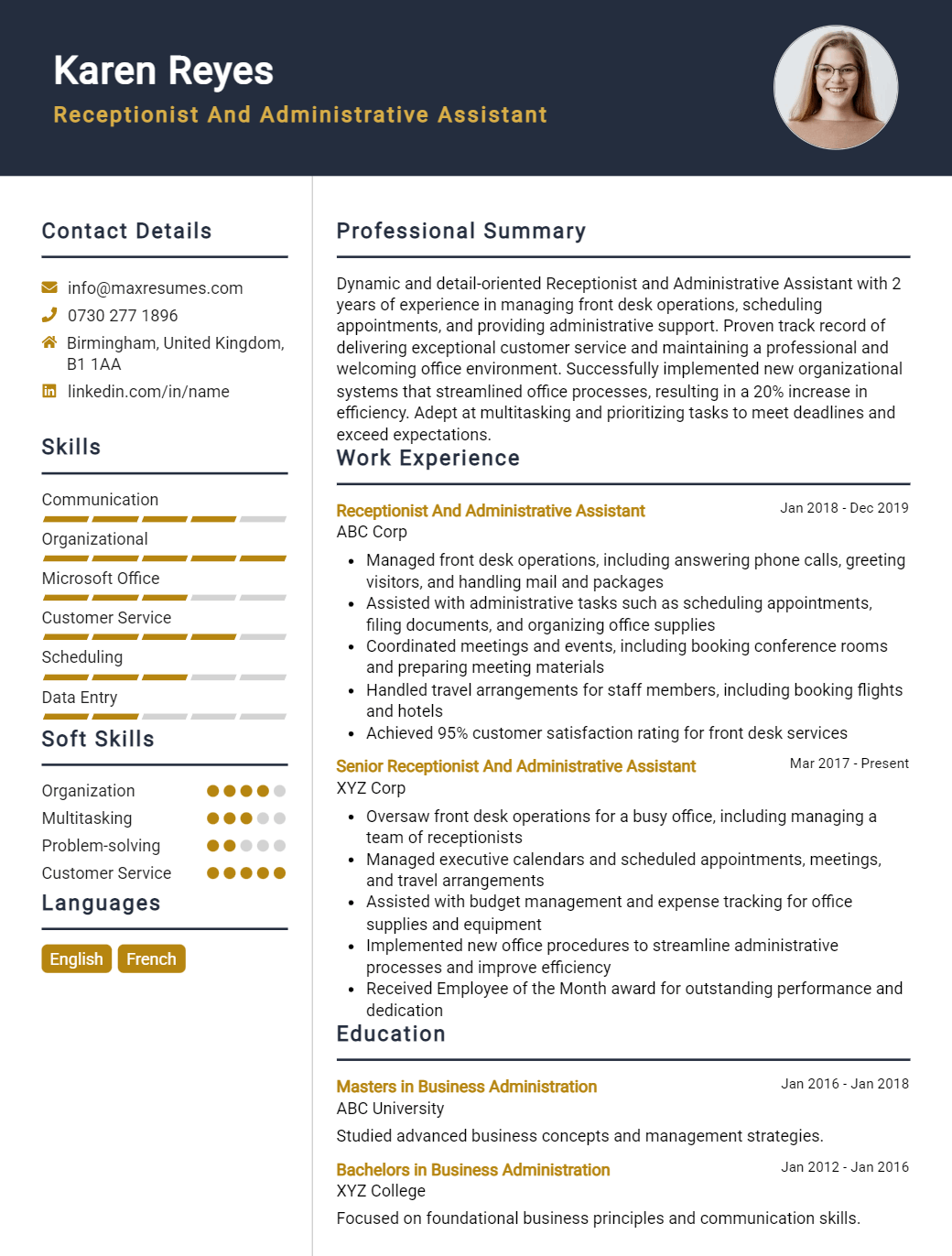 receptionist-and-administrative-assistant-resume-sample