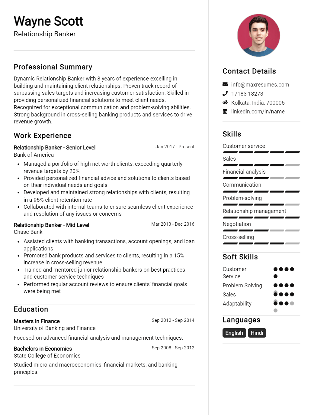relationship-banker-resume-sample