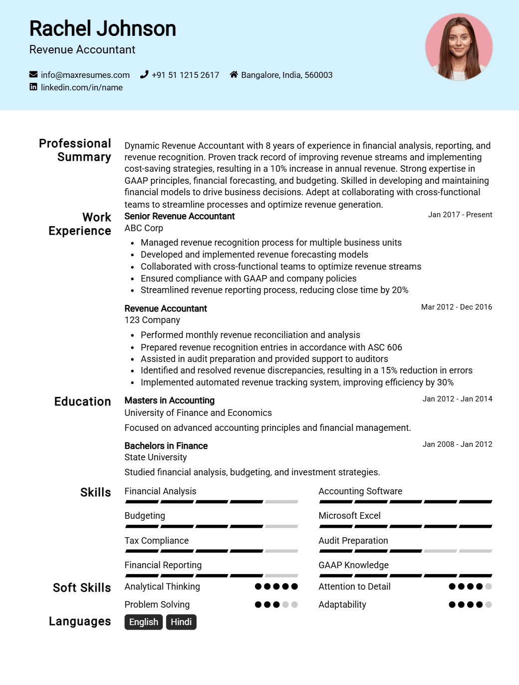 revenue-accountant-resume-sample