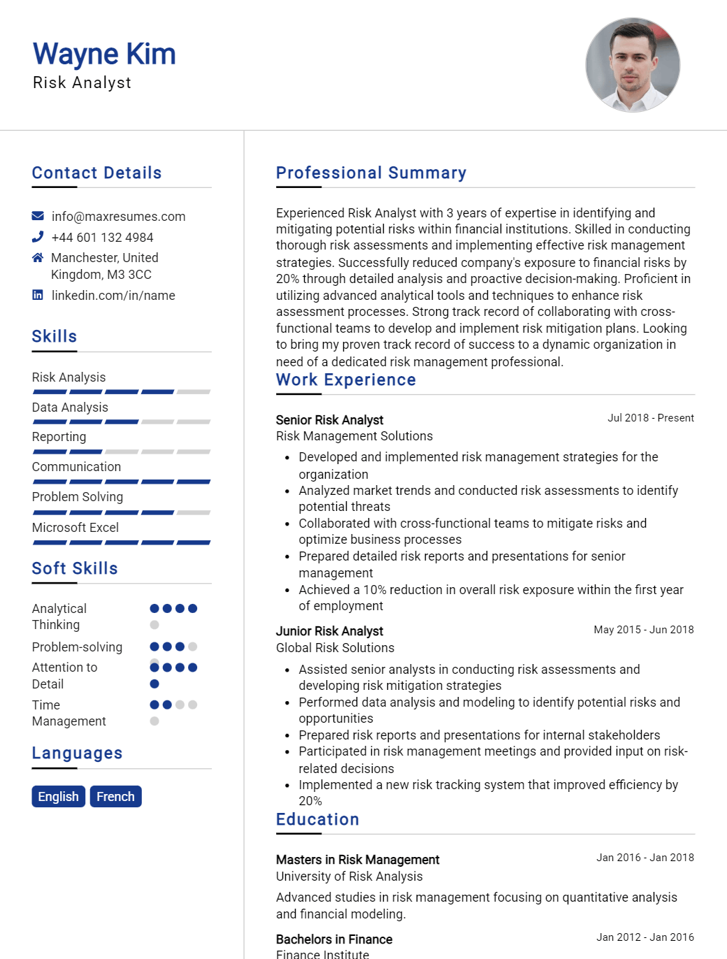 risk-analyst-resume-sample