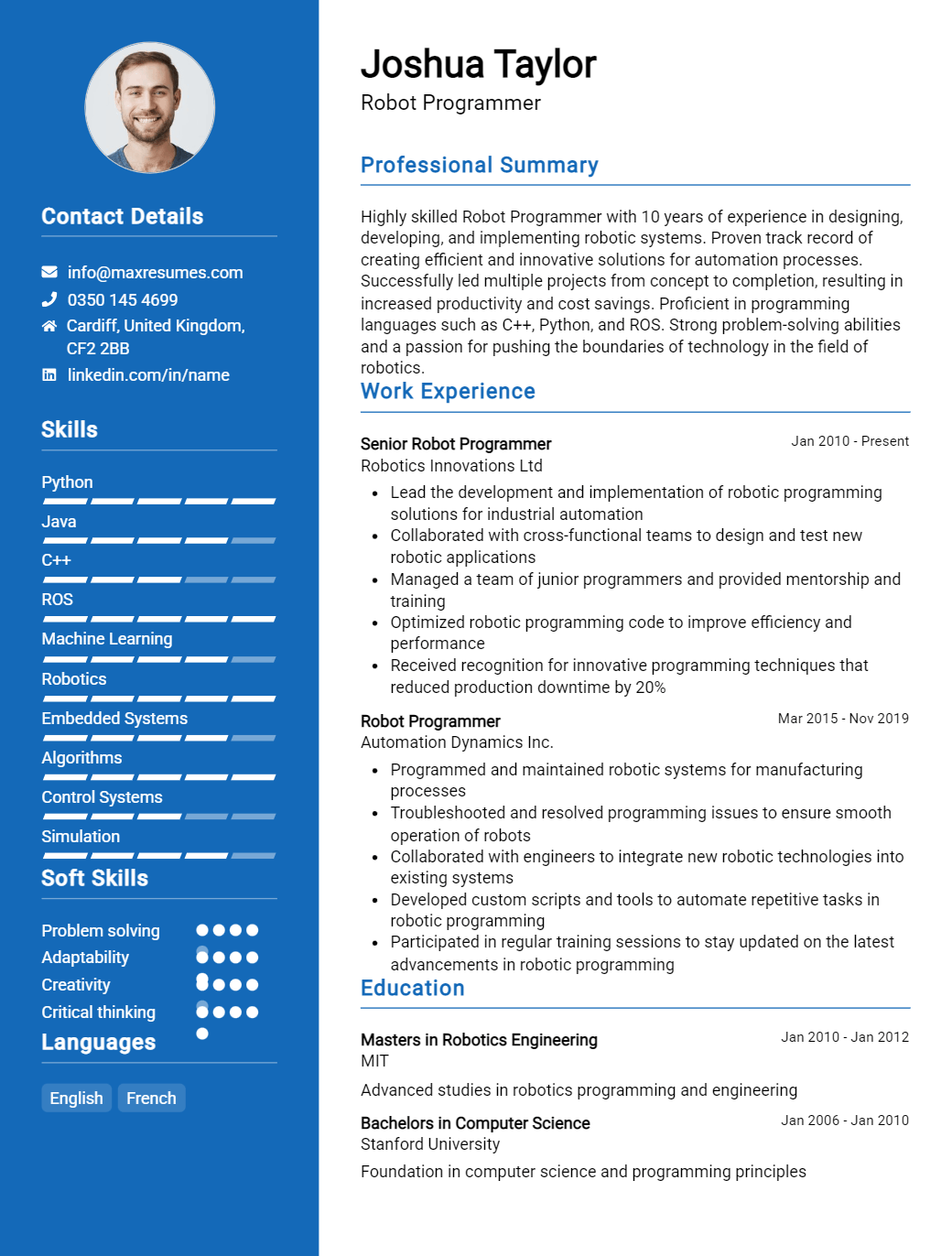 robot-programmer-resume-sample