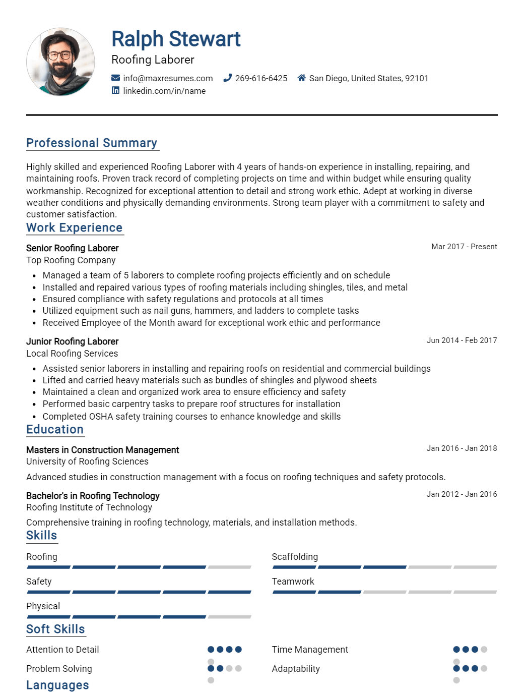 roofing-laborer-resume-sample