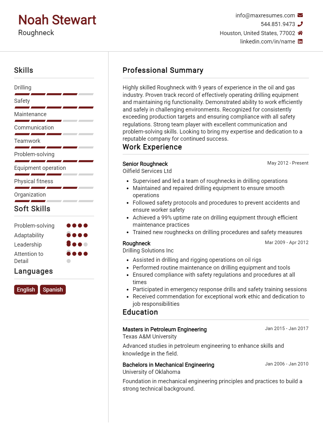 roughneck-resume-sample