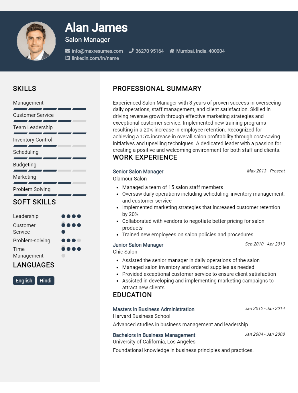 salon-manager-resume-sample