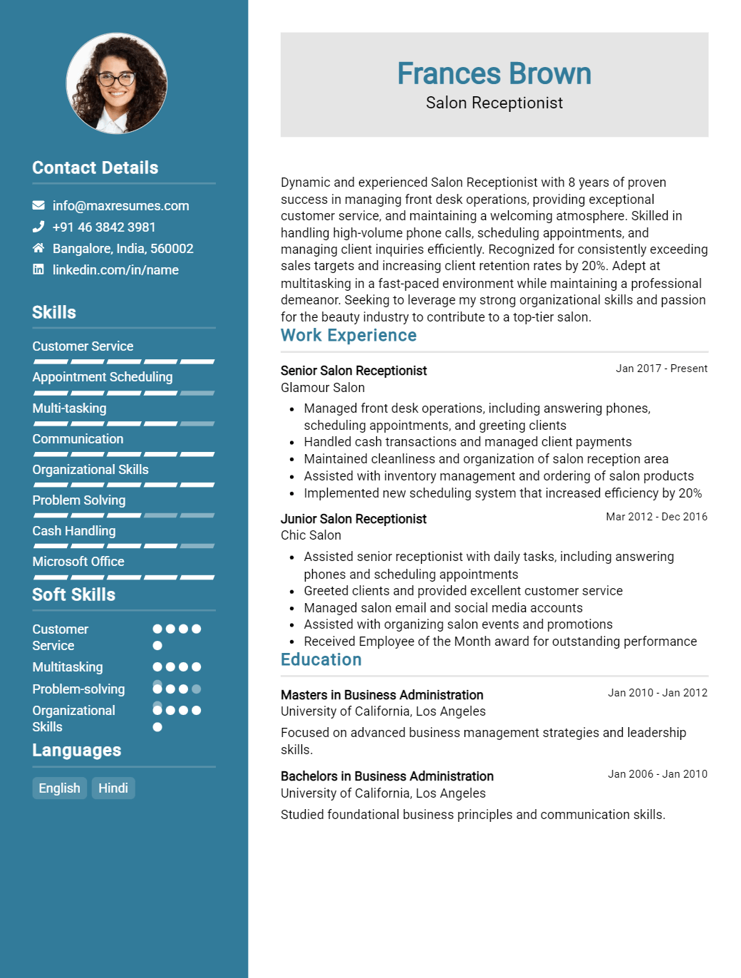 salon-receptionist-resume-sample