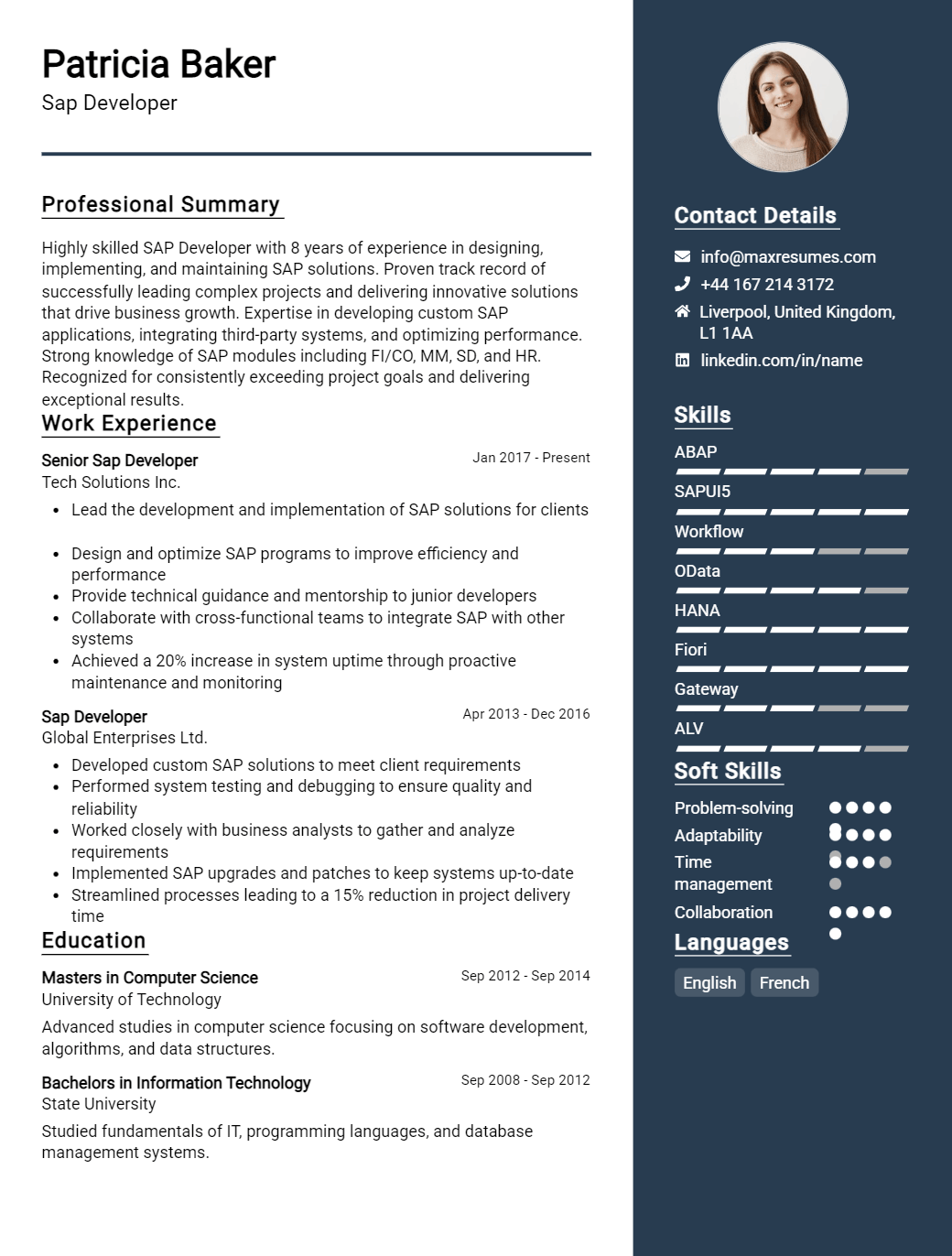 sap-developer-resume-sample