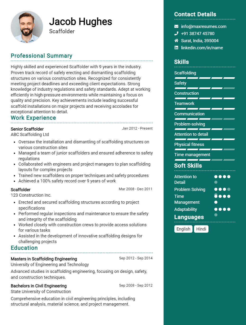scaffolder-resume-sample