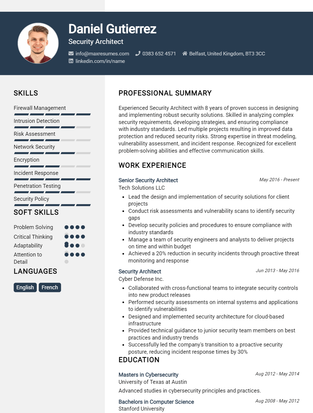 security-architect-resume-sample