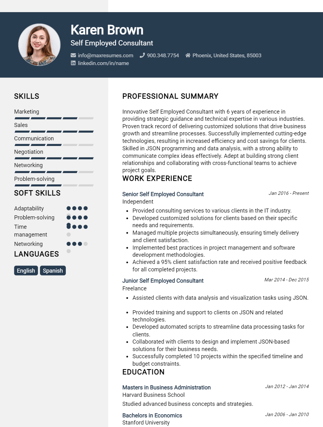 self-employed-consultant-resume-sample