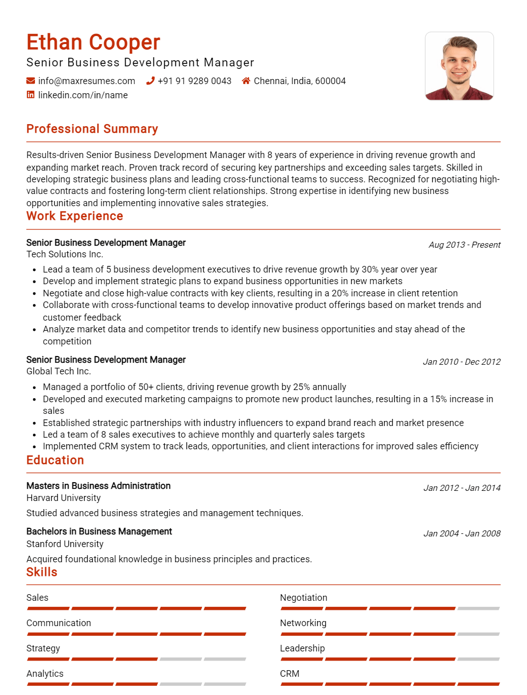 senior-business-development-manager-resume-sample