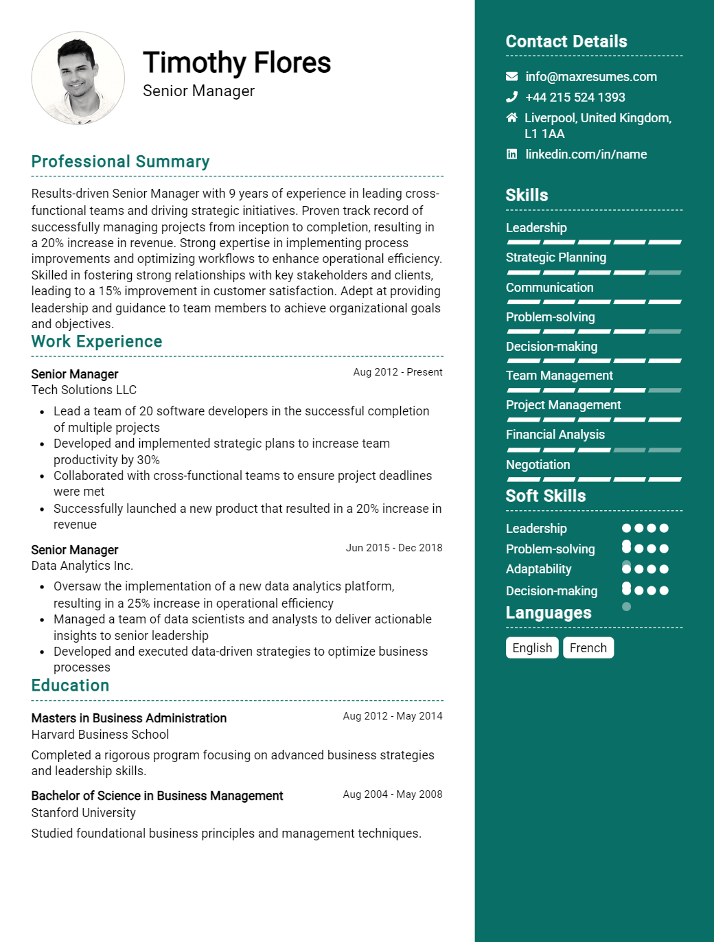 senior-manager-resume-sample