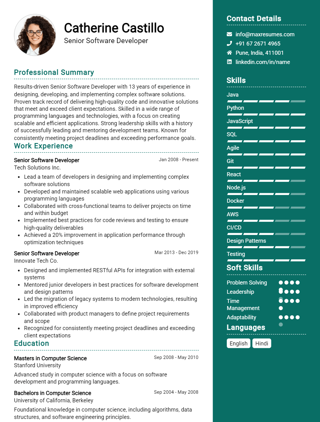 senior-software-developer-resume-sample