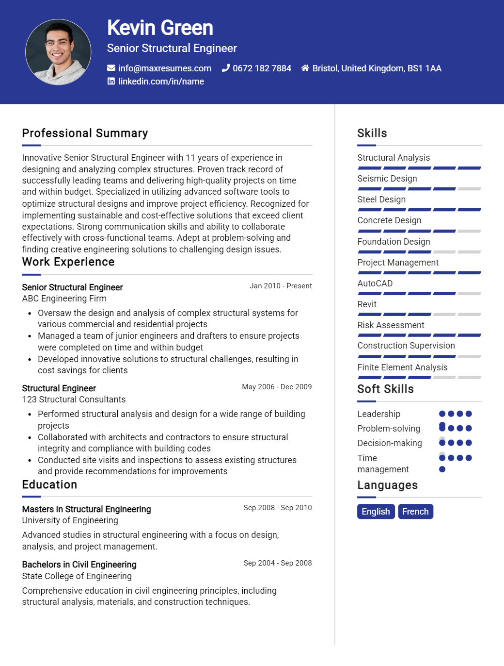 senior-structural-engineer-resume-sample
