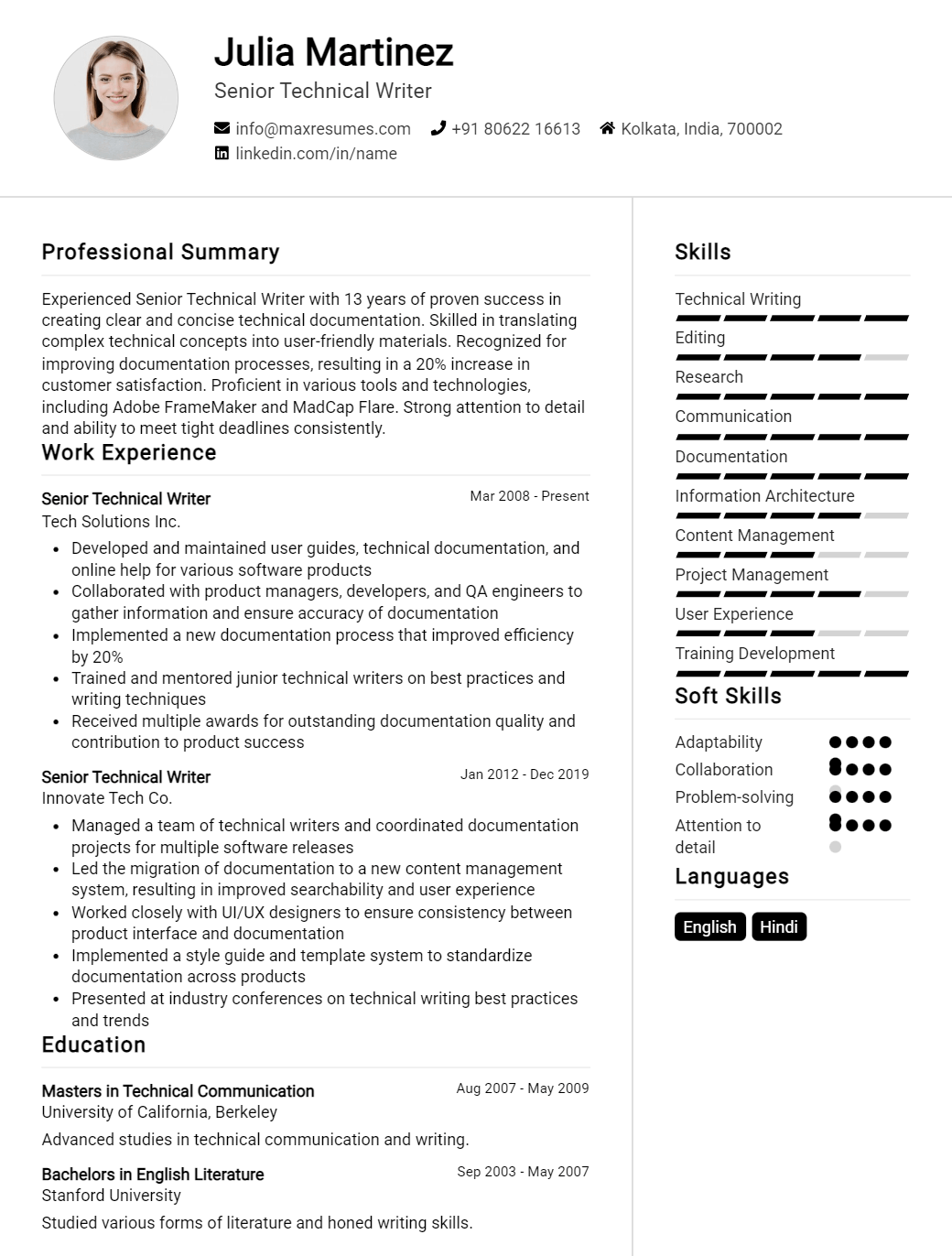 senior-technical-writer-resume-sample