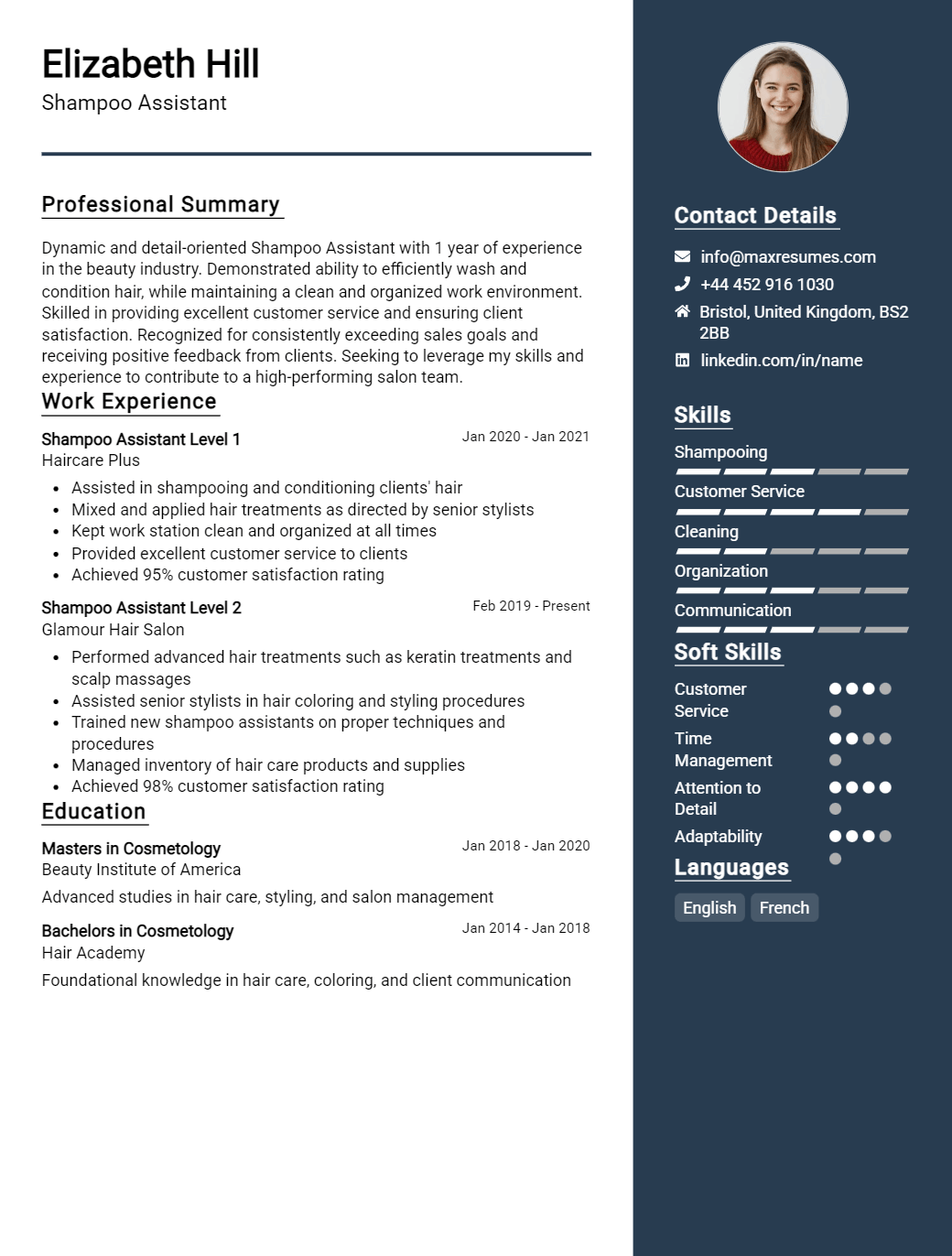 shampoo-assistant-resume-sample