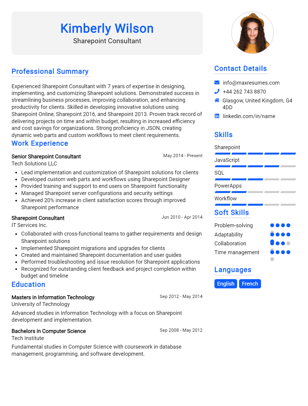 sharepoint-consultant-resume-sample