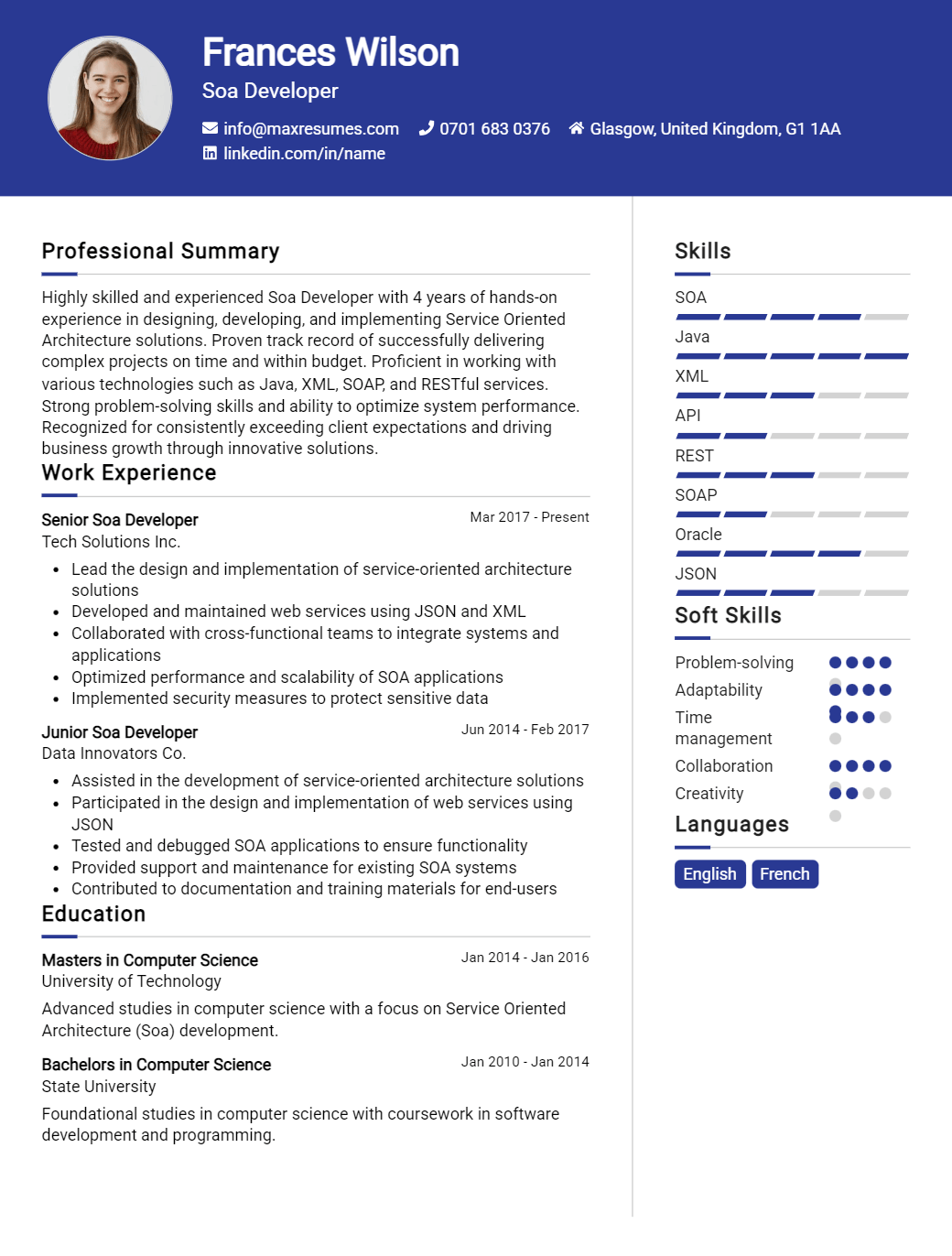 soa-developer-resume-sample
