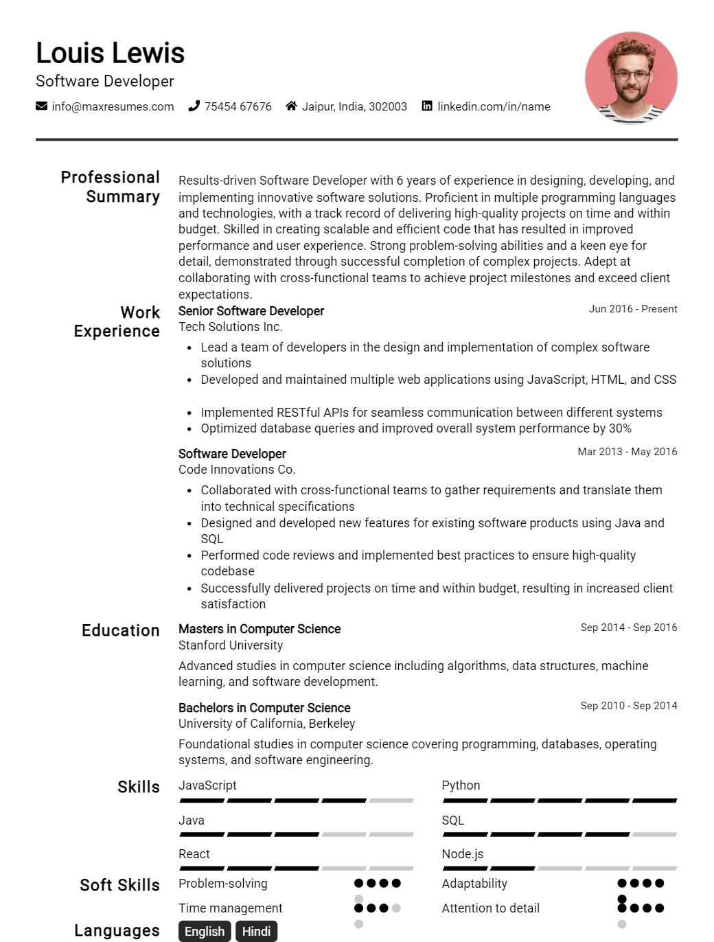 software-developer-resume-sample