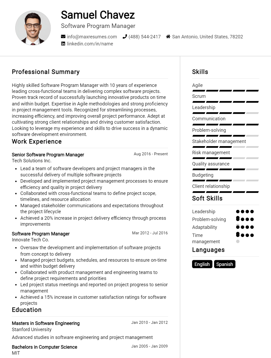 program-manager-resume-sample
