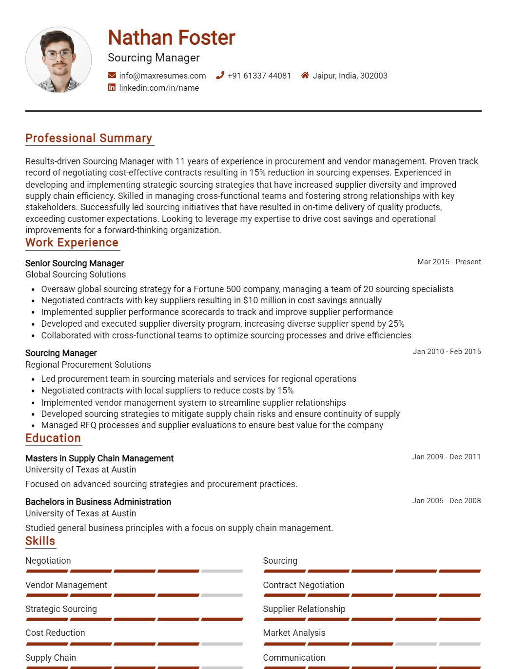 sourcing-manager-resume-sample