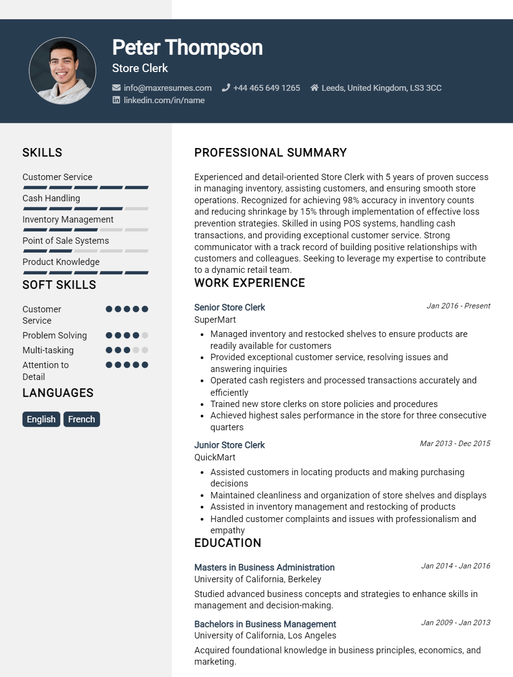 store-clerk-resume-sample