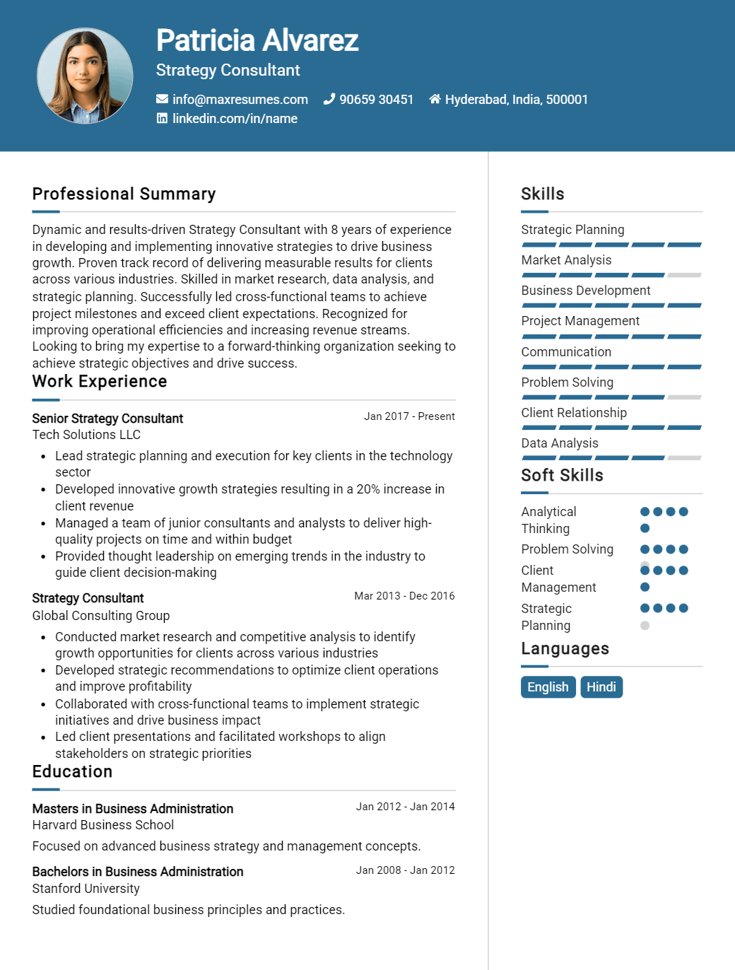 strategy-consultant-resume-sample