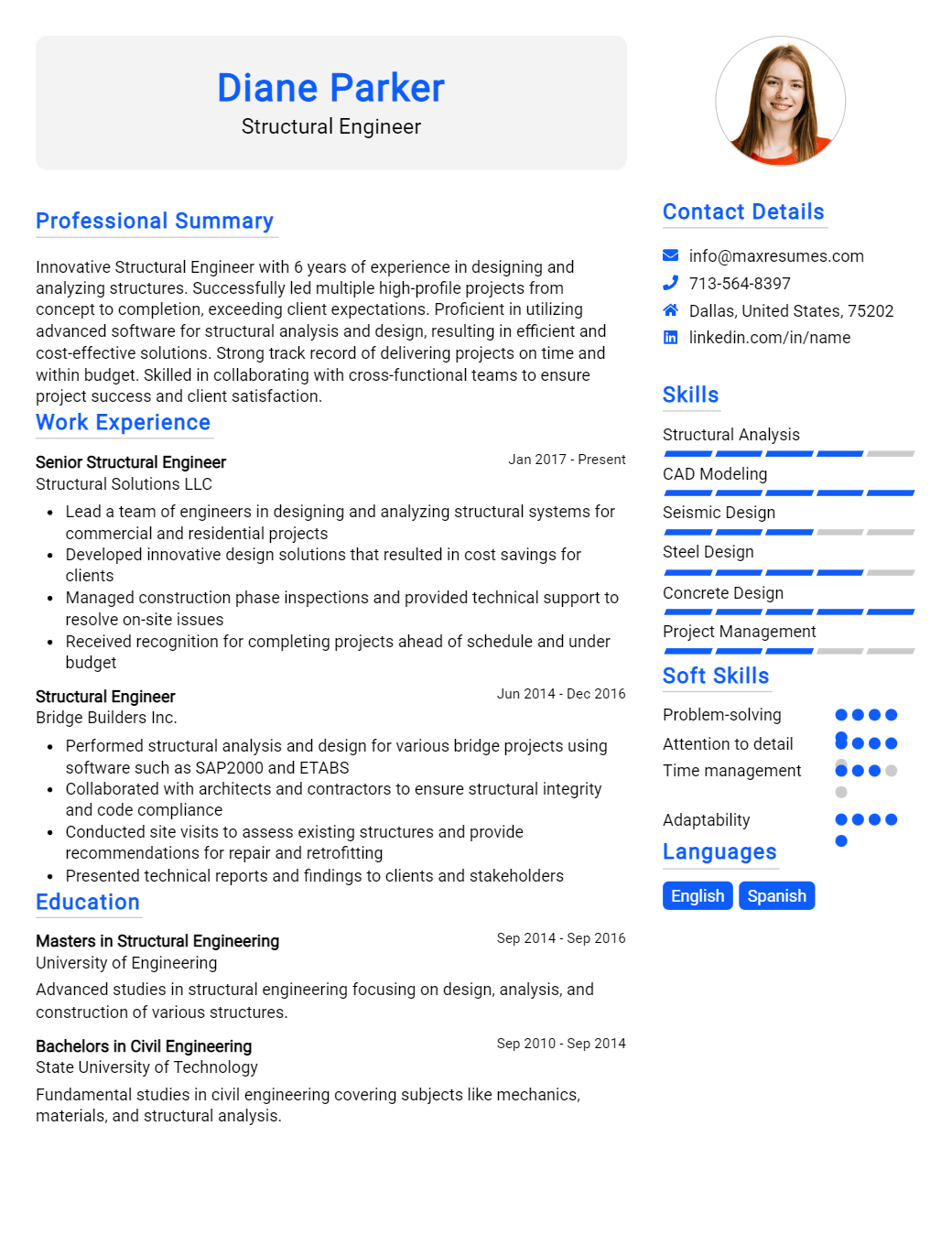 structural-engineer-resume-sample