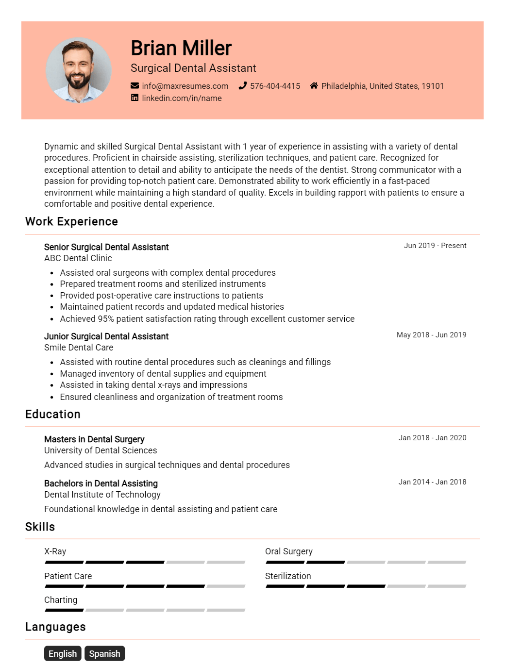 surgical-dental-assistant-resume-sample