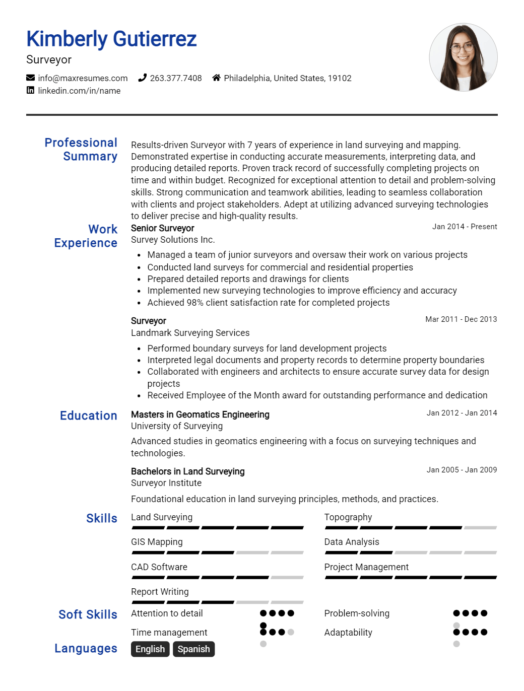 surveyor-resume-sample