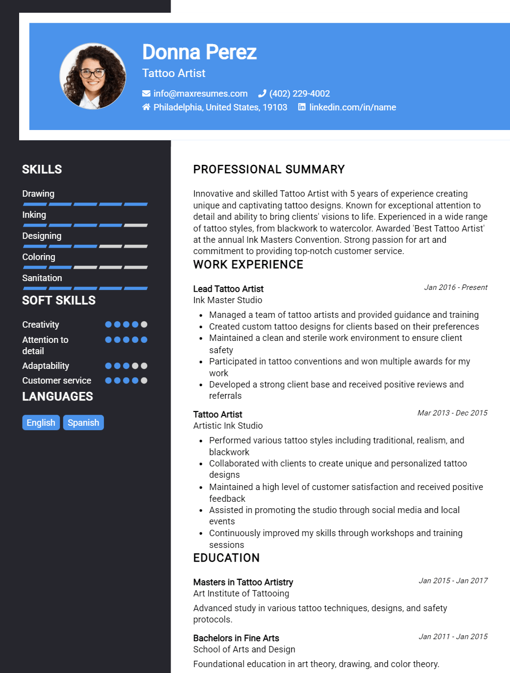 tattoo-artist-resume-sample
