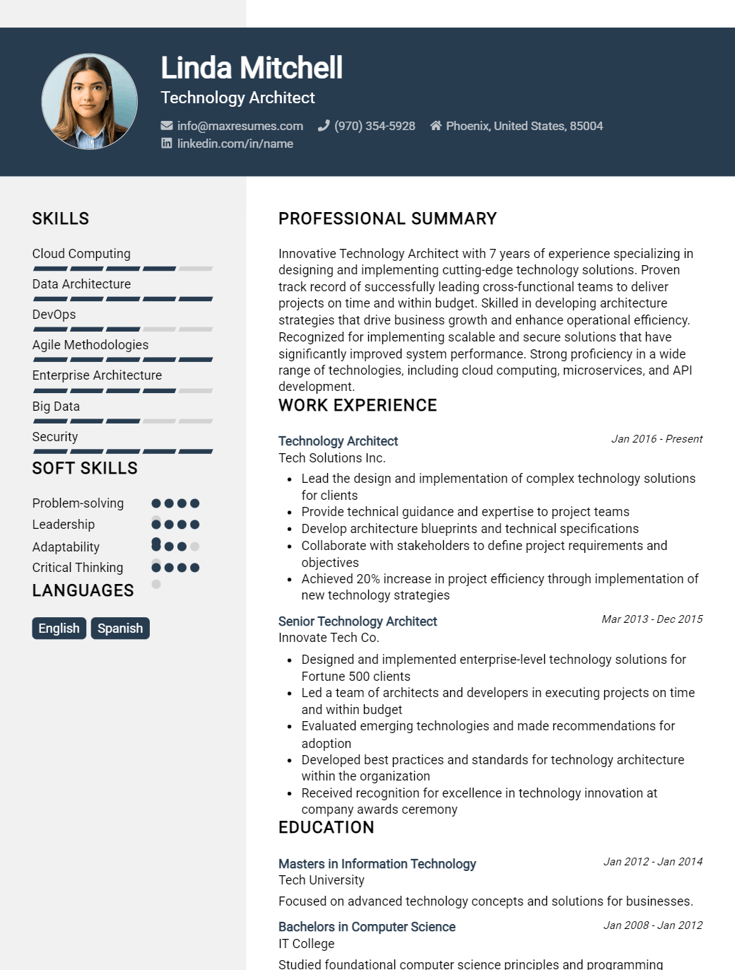 technology-architect-resume-sample