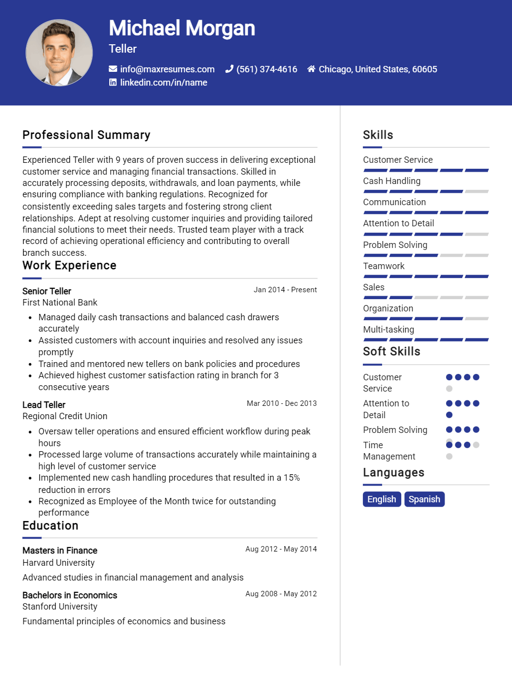 teller-resume-sample