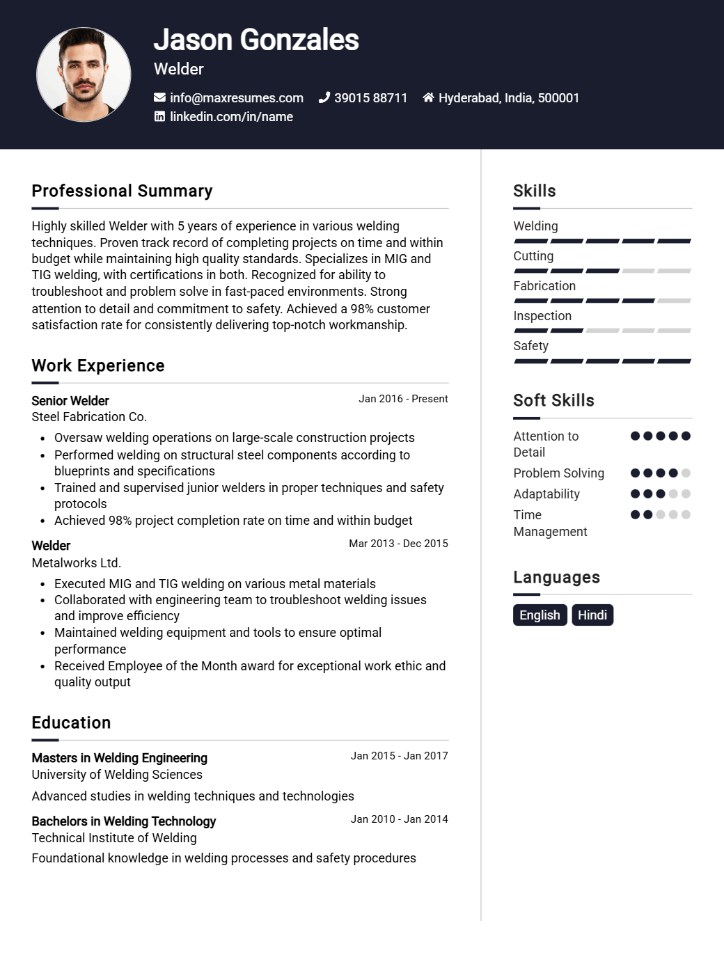 welder-resume-sample