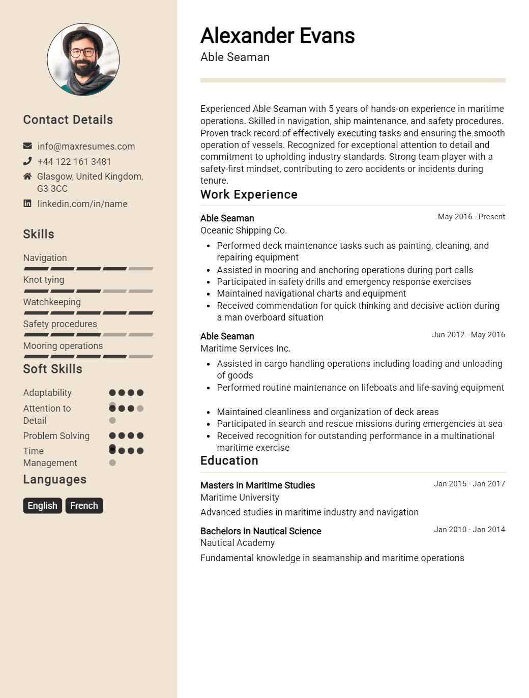 able-seaman-resume-sample