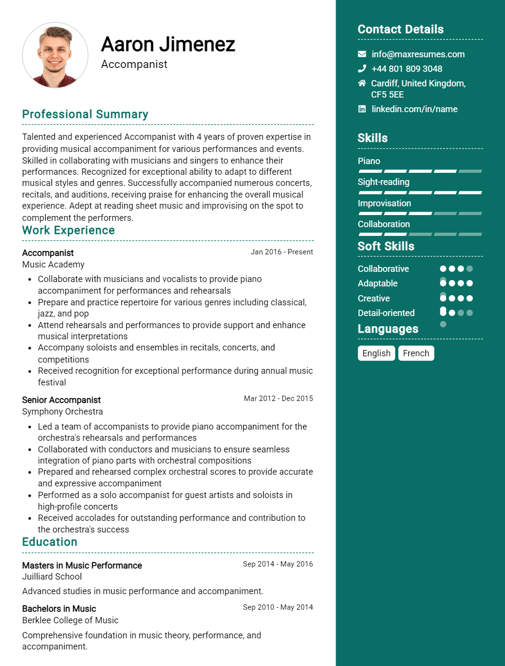 accompanist-resume-sample