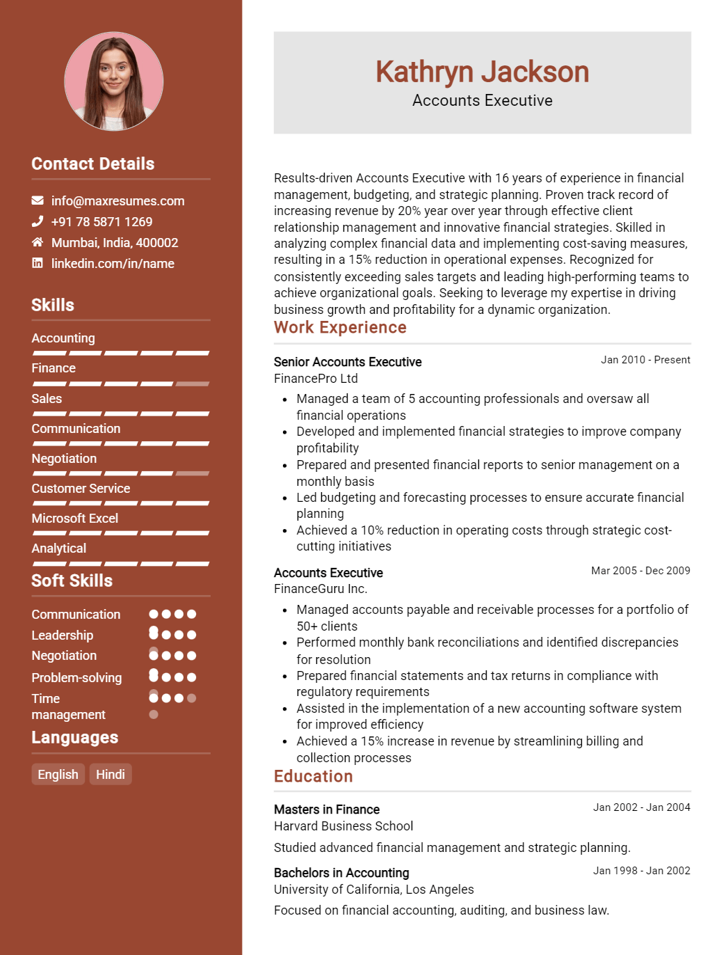 accounts-executive-resume-sample