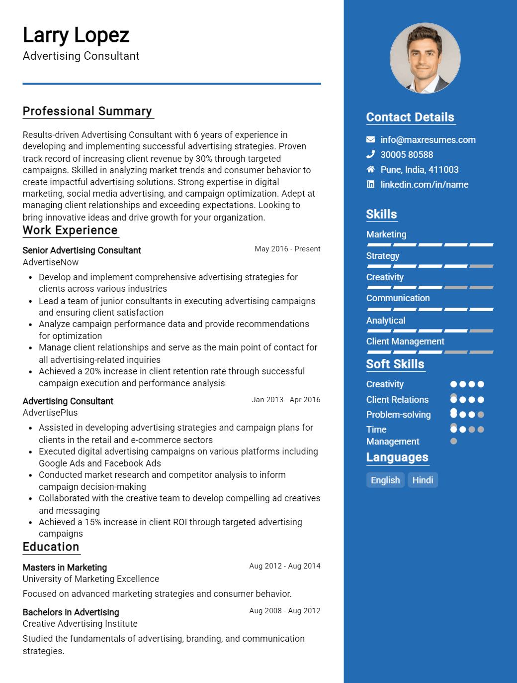 advertising-consultant-resume-sample