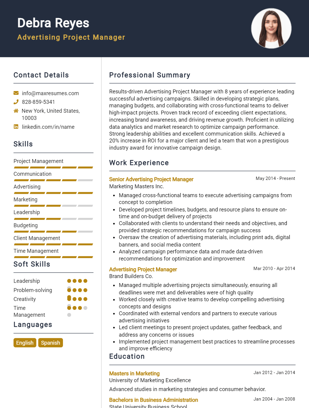 advertising-project-manager-resume-sample