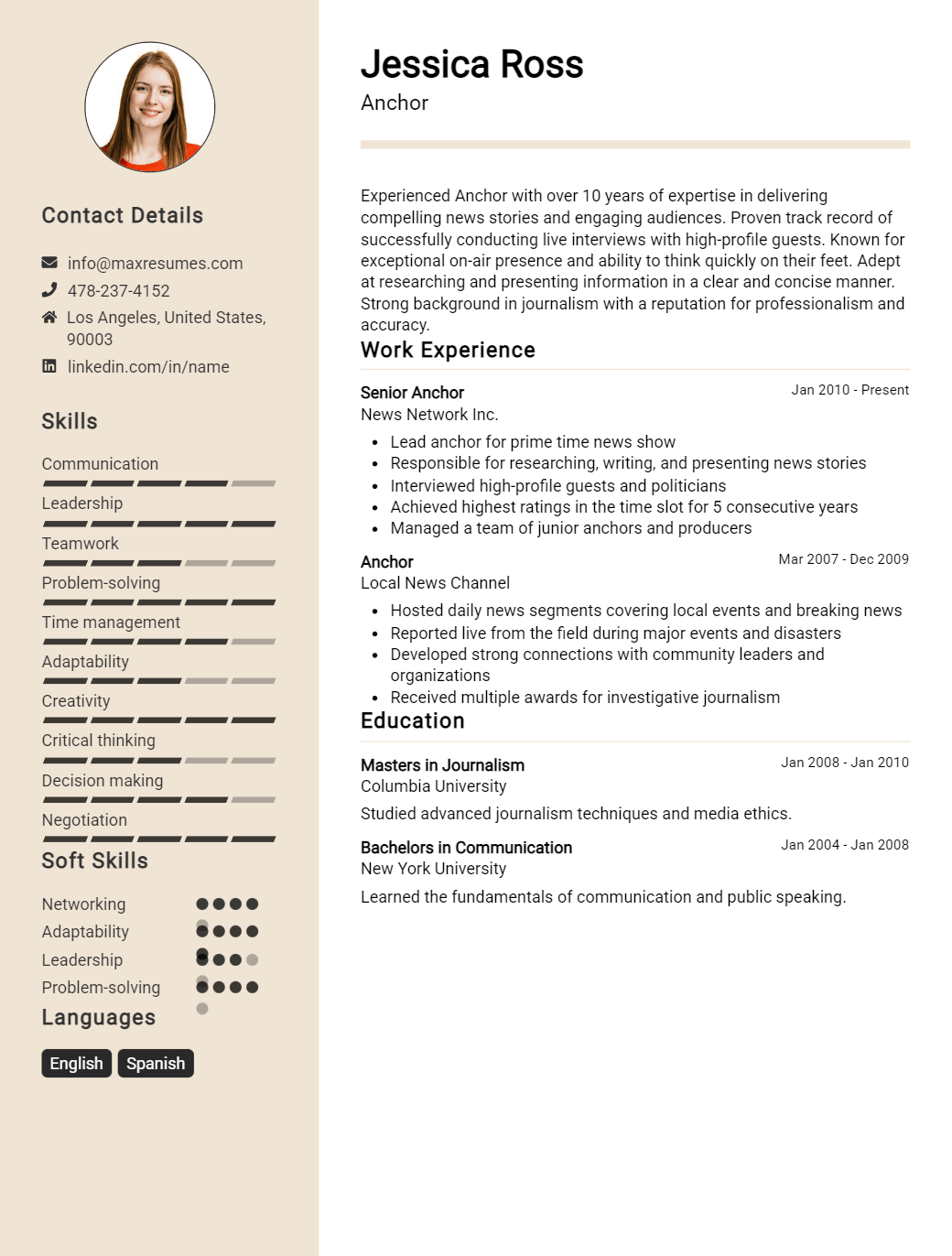 anchor-resume-sample