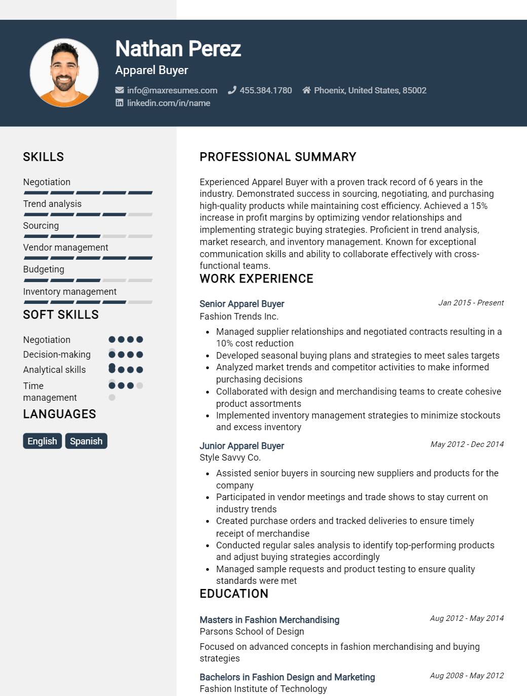 apparel-buyer-resume-sample