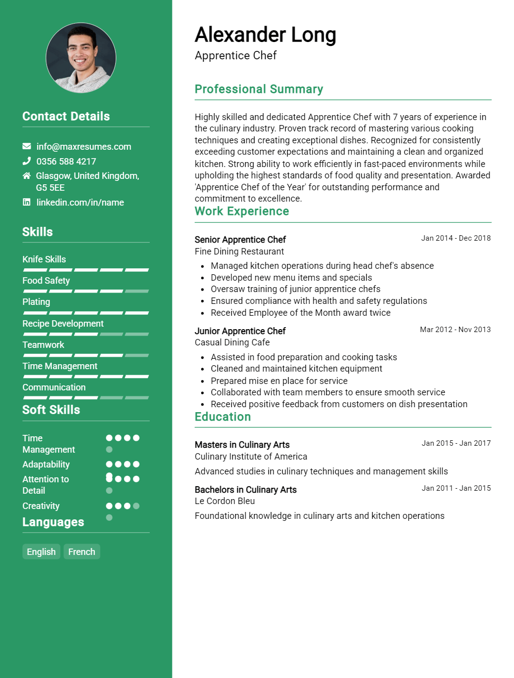 apprentice-chef-resume-sample