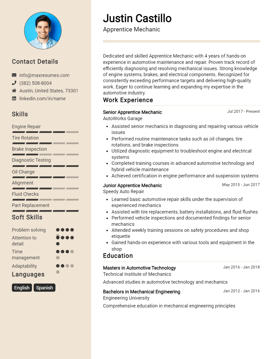 apprentice-mechanic-resume-sample