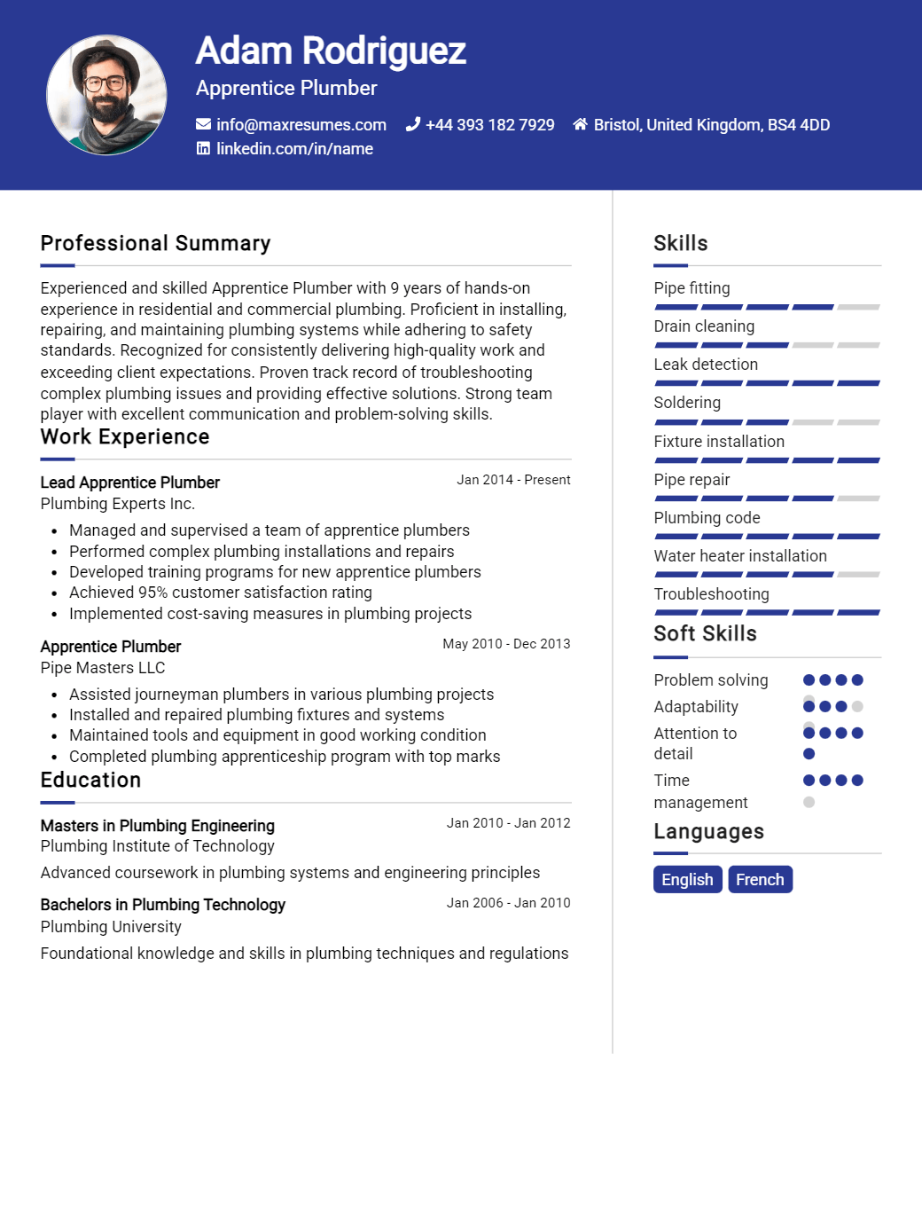apprentice-plumber-resume-sample