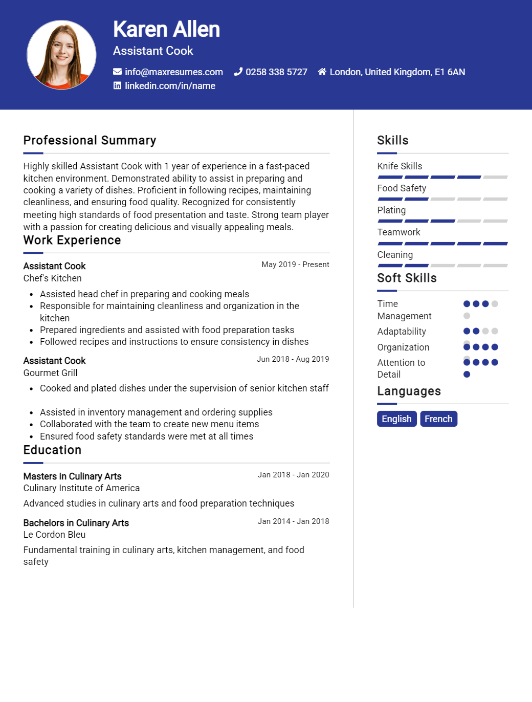 assistant-cook-resume-sample