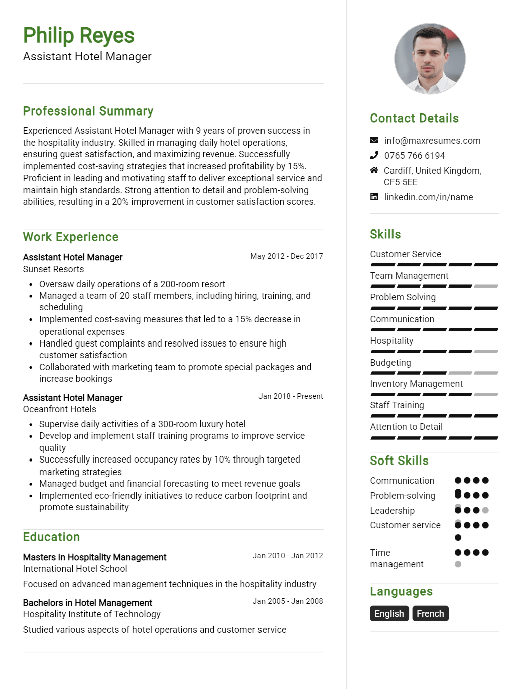 assistant-hotel-manager-resume-sample